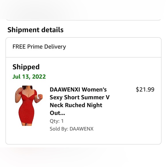 Red Ruched Mini Dress Size M - Picture 5 of 5